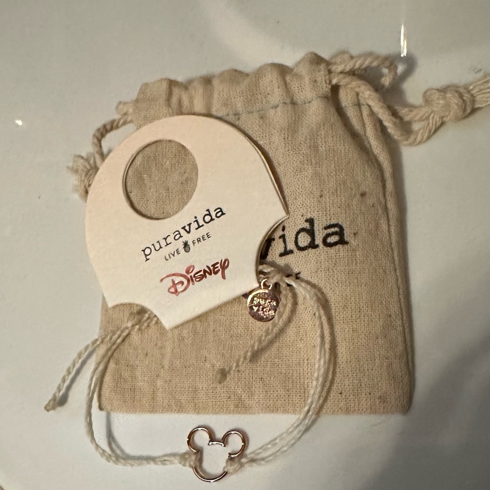 Disney Pura Vida Rose Gold and Cream Bracelet